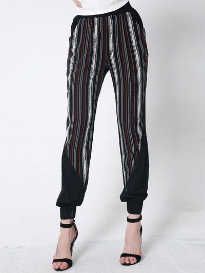 striped harem pants