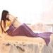 Braided Decor Knitting Mermaid Tail Style Soft Blanket -  