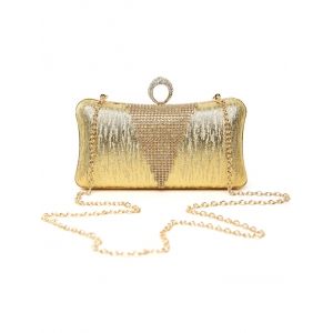 Clip Chains Ring Rhinestone Evening Bag