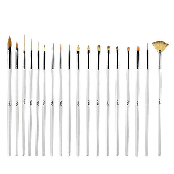

18 Pcs Multipurpose Fiber Nail Art Drawing Pens, White