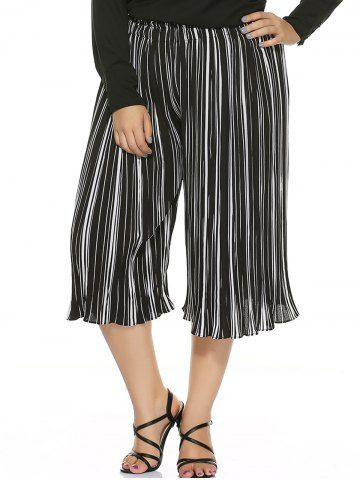 plus striped capri rosegal palazzo pants chiffon