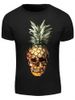 3D Pineapple Skull Print Round Neck Short Sleeve T-Shirt For Men -  