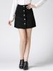 High Waist Buttoned Corduroy Skirt -  