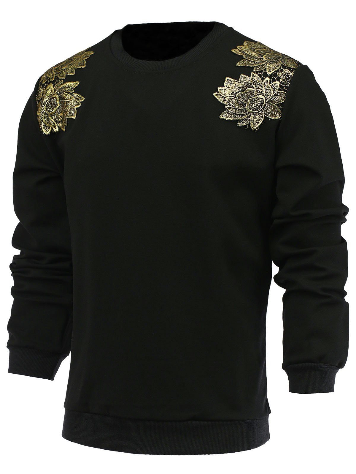 Coolred-Women Sweatshirt Crew-Neck Long-Sleeve Splicing Printed Sweatshirts