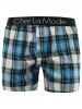 Cherlamode 3PCS motif à carreaux Shorts Boxer - Multicolore XL