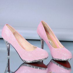 Rhinestones Stiletto Heel Platform Pumps