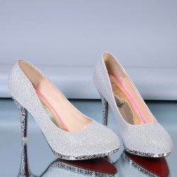 Rhinestones Stiletto Heel Platform Pumps