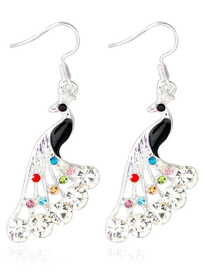 

Rhinestone Peacock Drop Wedding Jewelry Earrings, Black