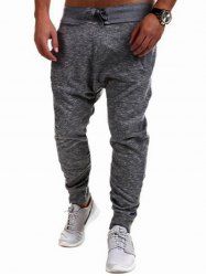 [40% OFF] Contrast Waistband Drop Crotch Joggers | Rosegal