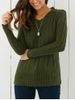 Longline V Neck Sweater -  