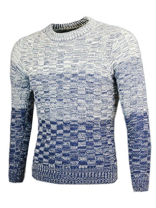 

Knit Blends Ombre Round Neck Long Sleeve Sweater, Cadetblue