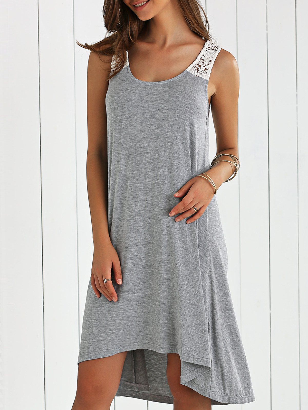 Off Hollow Out Smock Dress Rosegal