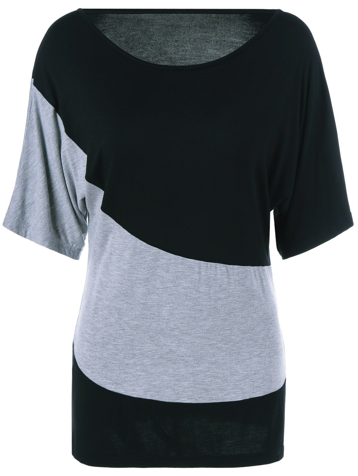 [7% OFF] Color Block Comfy T-Shirt | Rosegal