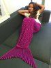 Warmth Ellipse Pattern Crochet Knitting Mermaid Tail Blanket For Kids -  