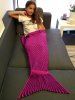 Warmth Ellipse Pattern Crochet Knitting Mermaid Tail Blanket For Kids -  