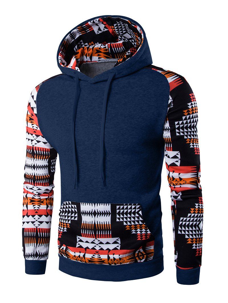 Geometric print hoodie Clearance
