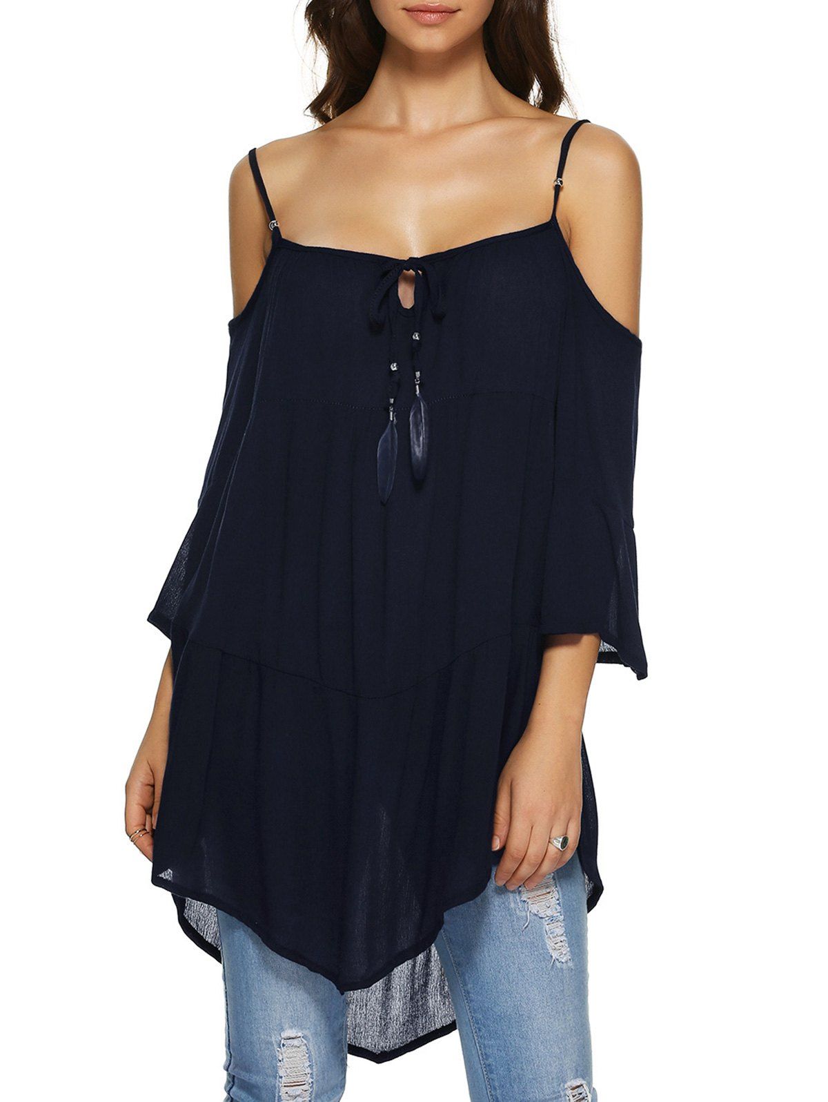 blouse with spaghetti straps