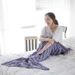 Fish Scale Yarn Knitted Sleeping Bag Mermaid Blanket -  