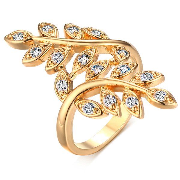 

Wheatear Faux Zircon Ring, Golden