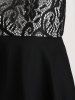 Openwork Spliced Fishtail Lace Dress -  