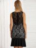 Openwork Spliced Fishtail Lace Dress -  