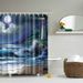 Waterproof Nature Landscape Design Polyester Shower Curtain -  