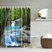 Waterfall Nature Scenery Printed Waterproof Shower Curtain -  