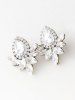 Boucles d'oreilles en cristal artificiel embelli goutte d'eau de bijoux faux -  