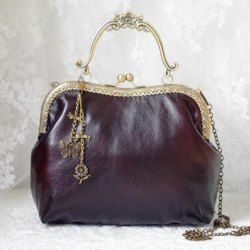 Chain Vintage Kiss Lock Tote Bag