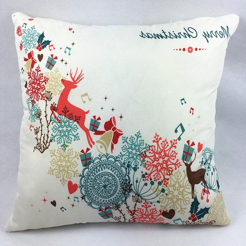 

Christmas Deer Gift Double-Faced Pillowcase, Off-white