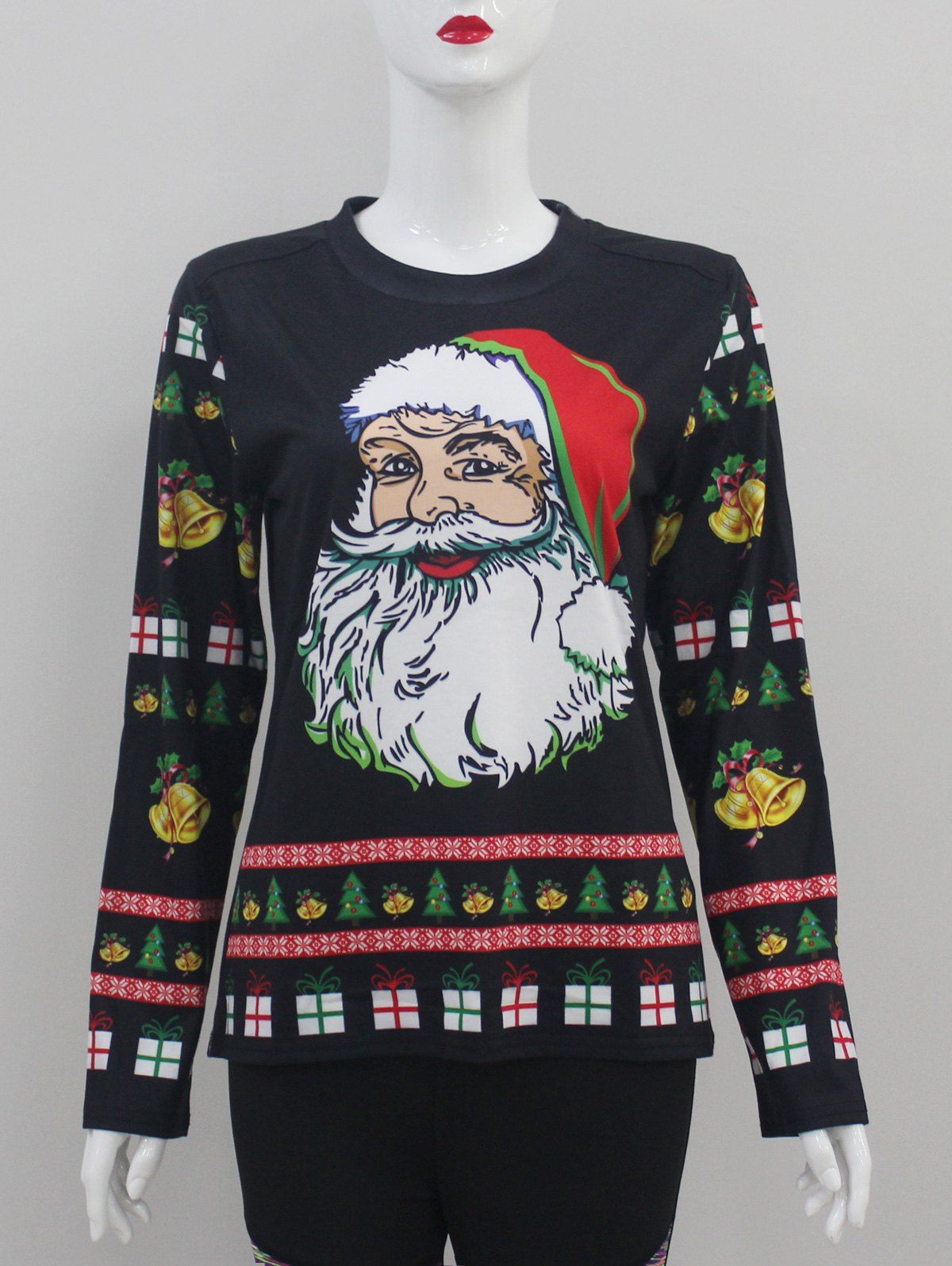 

Printed Christmas T-Shirt, Black