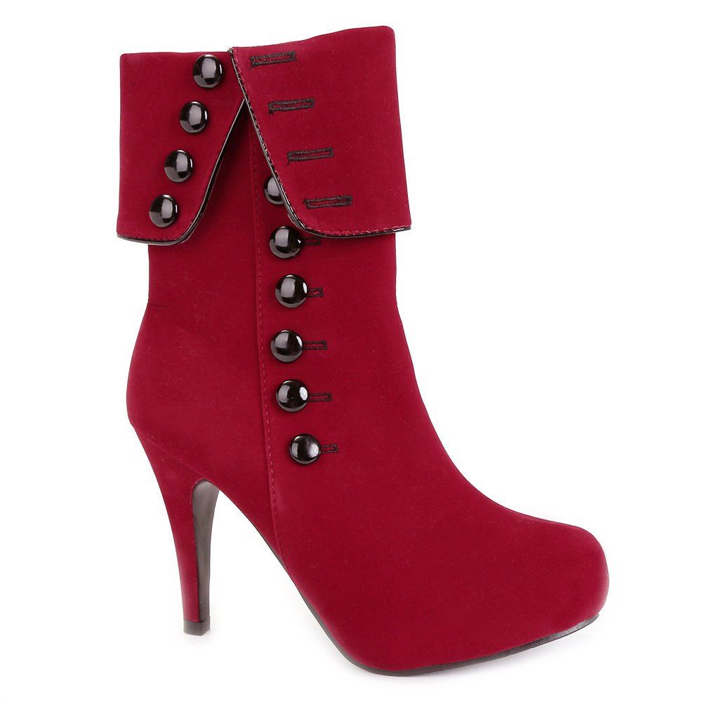 red button shoes womens