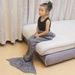 Magic Sofa Decor Knitted Mermaid Blanket For Kids -  