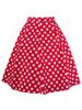 Polka Dot Zippered Skirt -  