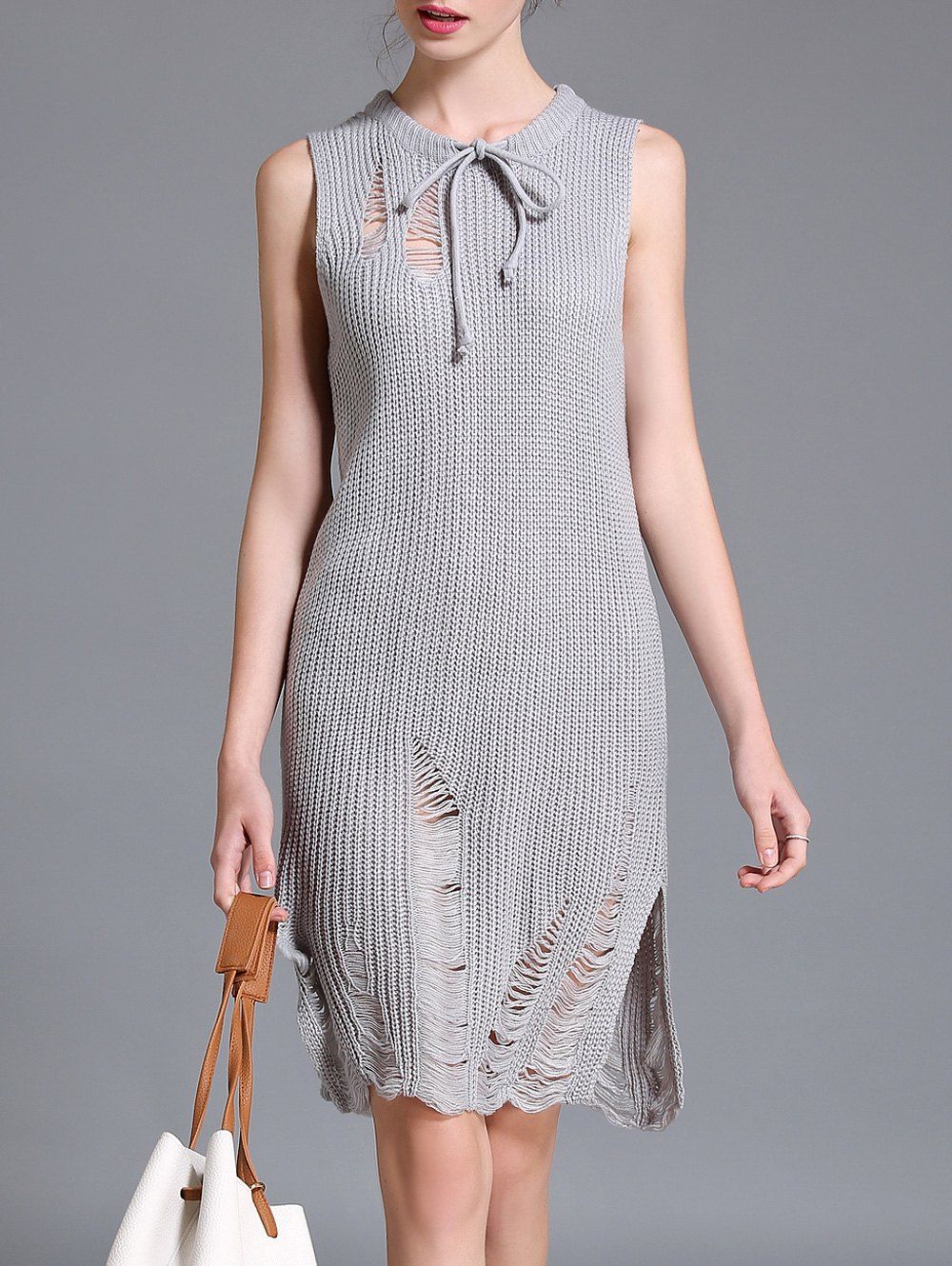 sleeveless knit dress