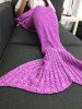 Comfortable Warmth Knitted Sofa Bed Mermaid Blanket -  