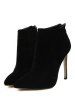 Pointed Toe Stiletto Heel Ankle Boots -  