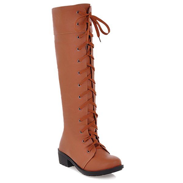 lace up low heel booties