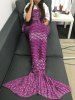 Portable Latticed Style Mermaid Tail Blanket -  