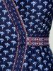 Maxi Tribal Print Kimono Wrap Dress with Sleeves -  