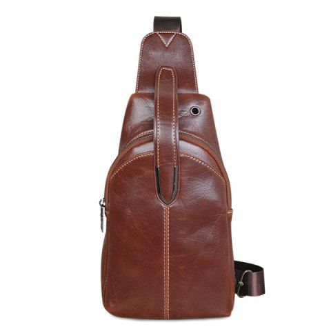 2018 Adjustable Shoulder Strap Chest Bag In Brown | Rosegal.com