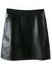 PU Leather A Line Skirt With Pockets -  