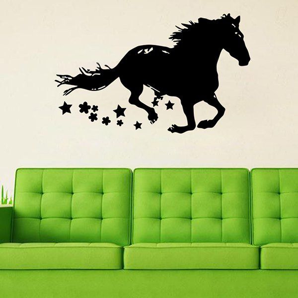 

Removable Waterproof Courser Carved Art Vinyl Wall Stickers Custom, Black