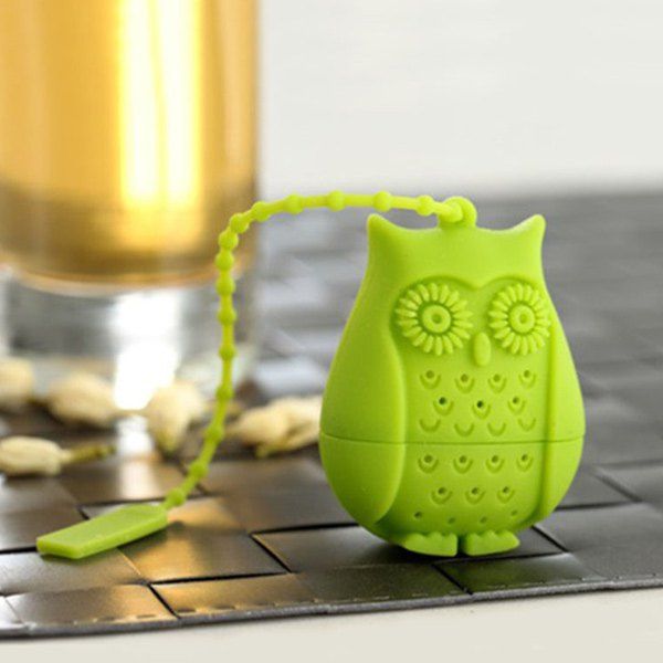 

Creative Cartoon Owl Shape Silicon Tea Infusers, Green