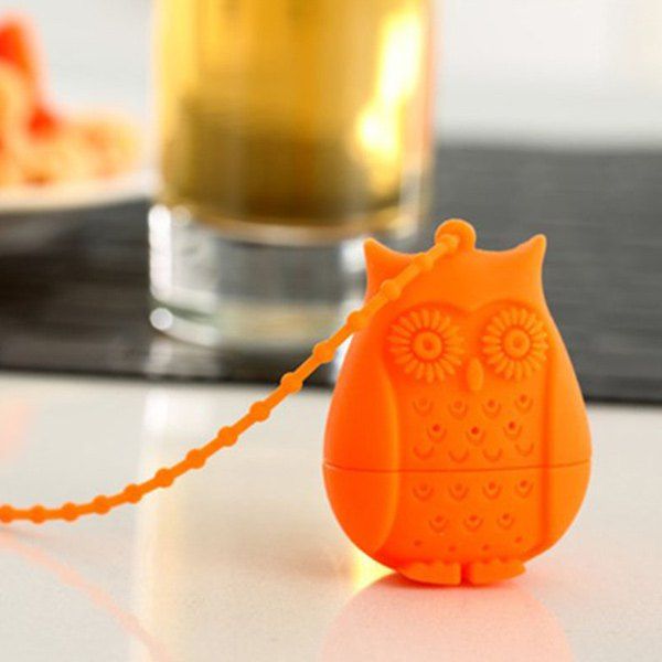 

Creative Cartoon Owl Shape Silicon Tea Infusers, Orange