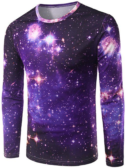 [43% OFF] 3D Starry Sky Print Galaxy T-shirt | Rosegal