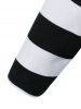 Midi Stripe Fitted Hooded Long Sleeve Dress -  
