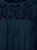 Lace Panel Chiffon Tunic Shift Summer Dress -  