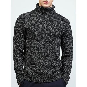 

Roll Neck Long Sleeve Knit Blends Sweater, Black