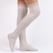 Casual Lace Edge Knit Stockings -  